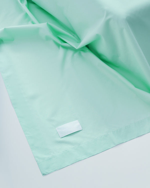 Mother flat sheet | Pale green Poplin